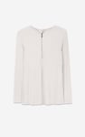 Zip Front Crew Neck T-Shirt