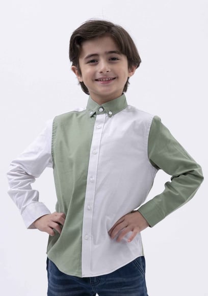 Boys LS Colourblock Shirt (3-14 yrs)