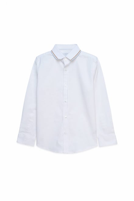 Woven Tipped Collar Shirt (3-14yrs)