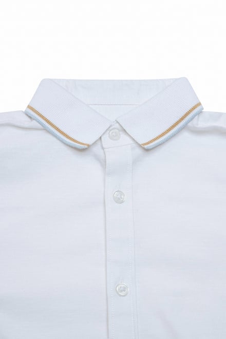 Woven Tipped Collar Shirt (3-14yrs)