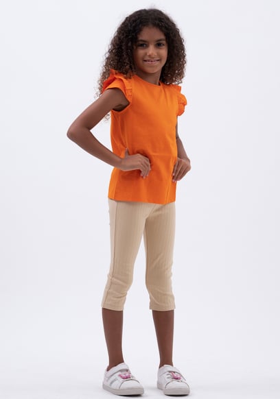 Textured Rib Crop Leggings