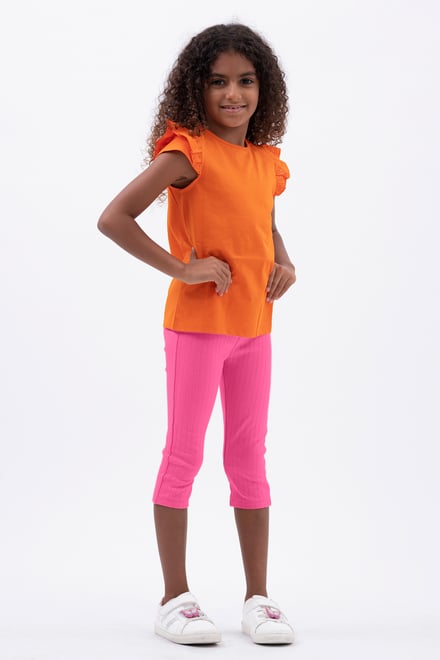Textured Rib Crop Leggings