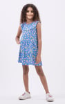 Girls Ruffle Neck Jersey Dress