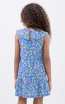 Girls Ruffle Neck Jersey Dress