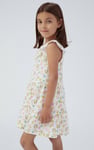 Girls Ruffle Neck Jersey Dress