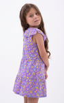 Girls Ruffle Neck Jersey Dress