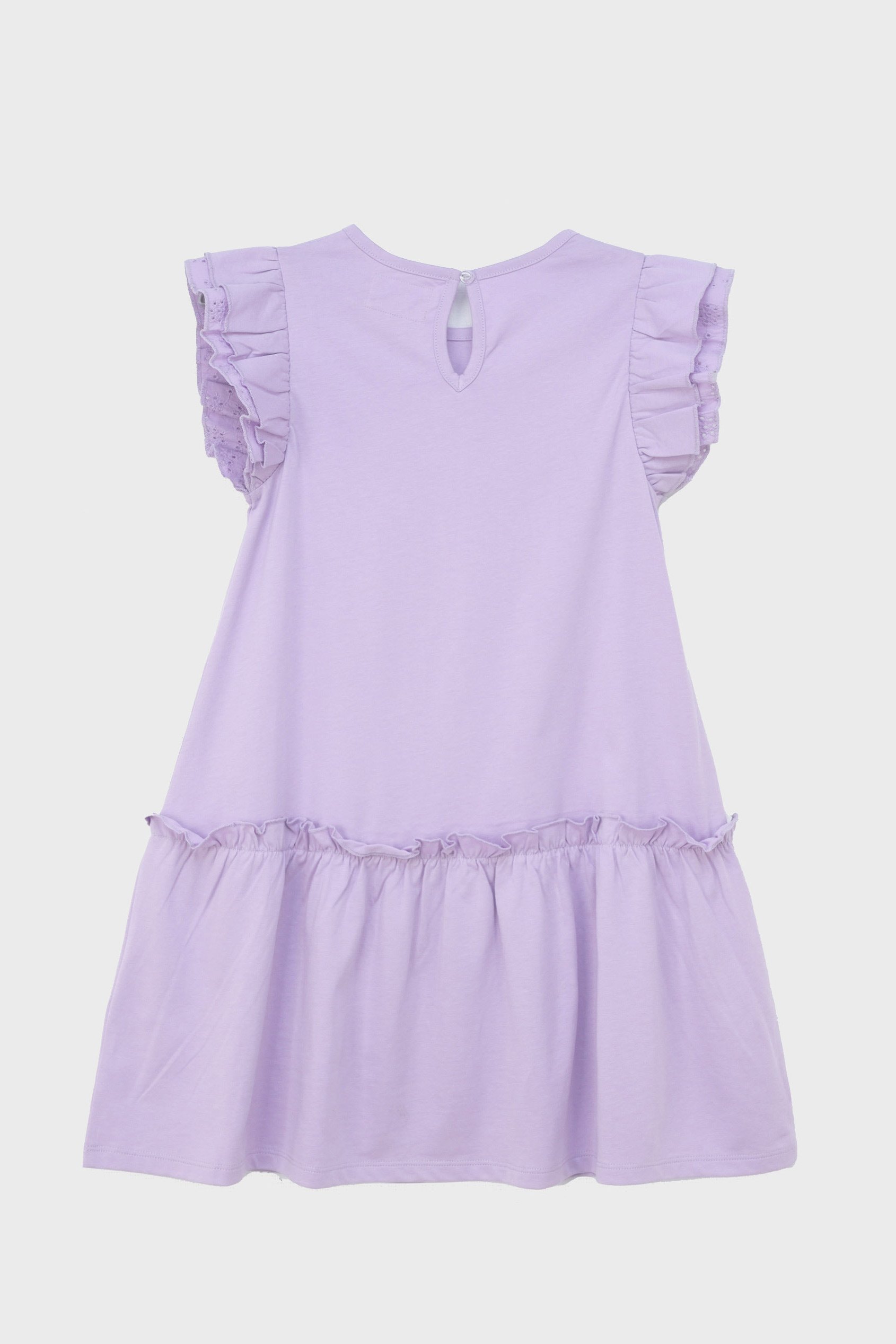 Girls Ruffle Sleeve Jersey Dress