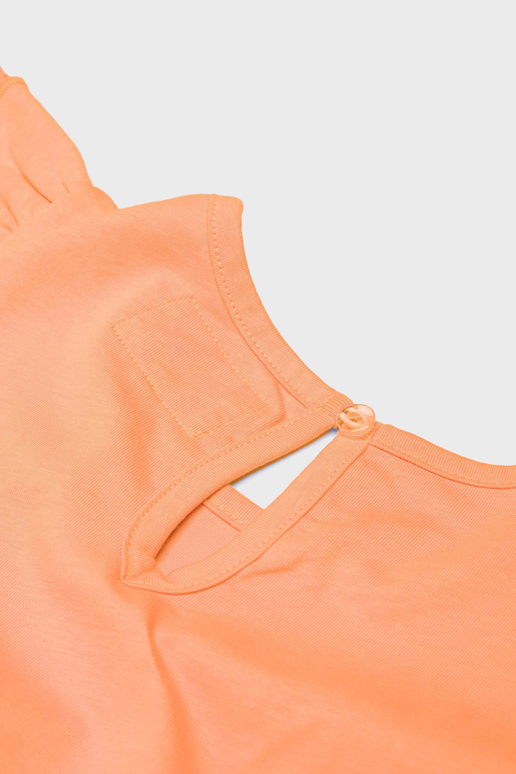 Girls Ruffle Sleeve Jersey Dress