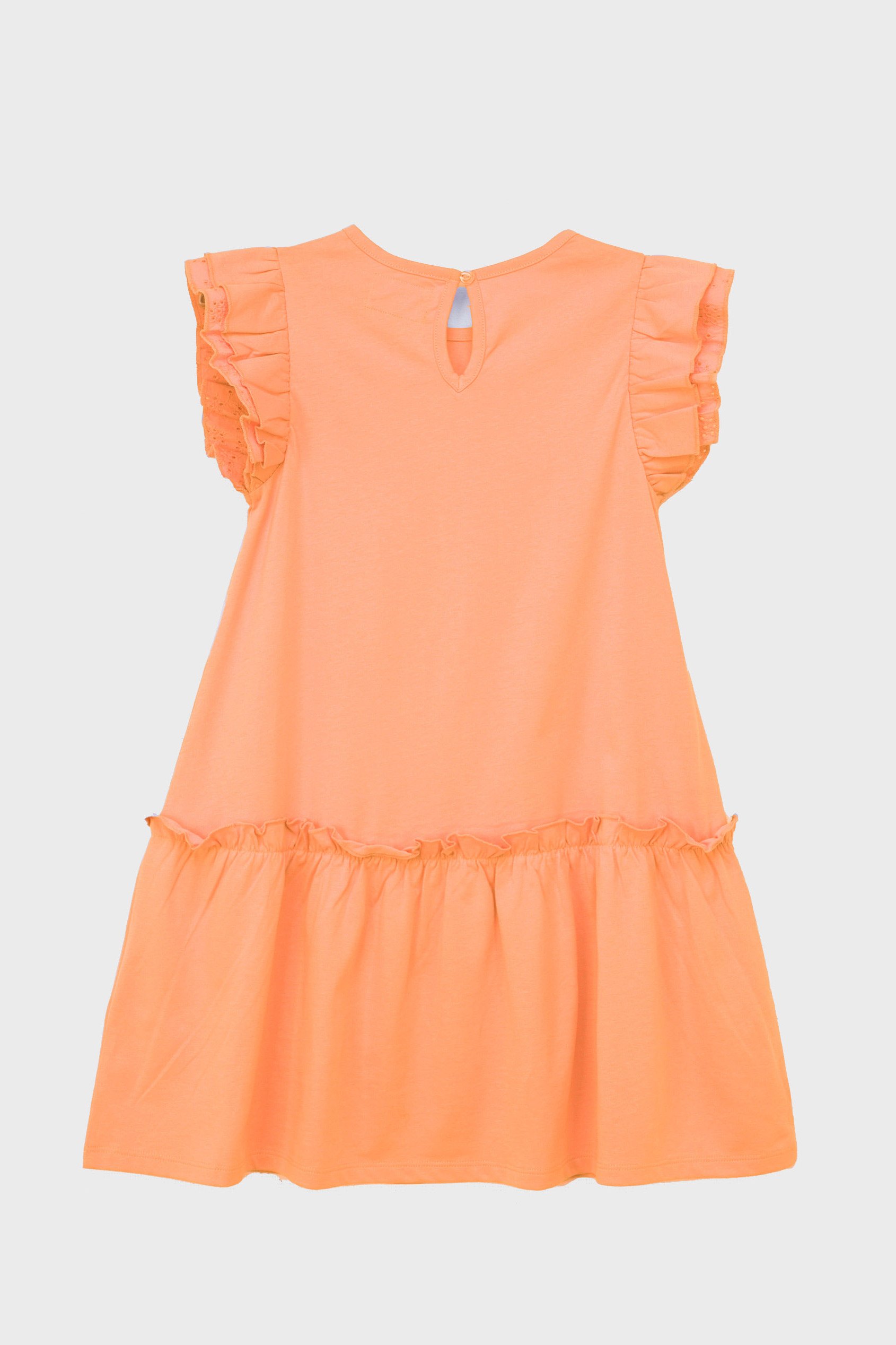 Girls Ruffle Sleeve Jersey Dress