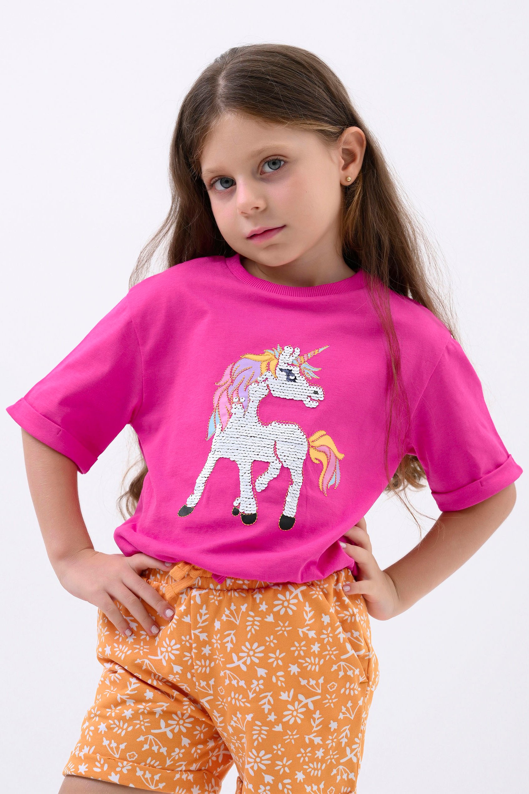 Girls Reversible Sequin Unicorn T-Shirt (12/18mths-6/7yrs)