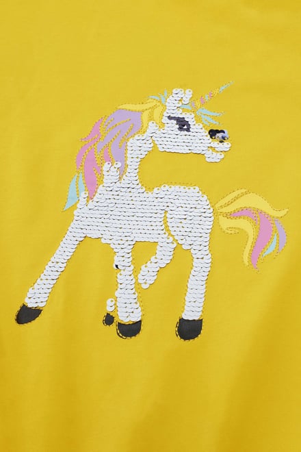Girls Reversible Sequin Unicorn T-Shirt (12/18mths-6/7yrs)