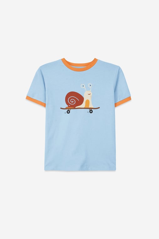 Boys Snail Print SS T-Shirt (3yrs-9yrs) | Enorsia (BS3814310)