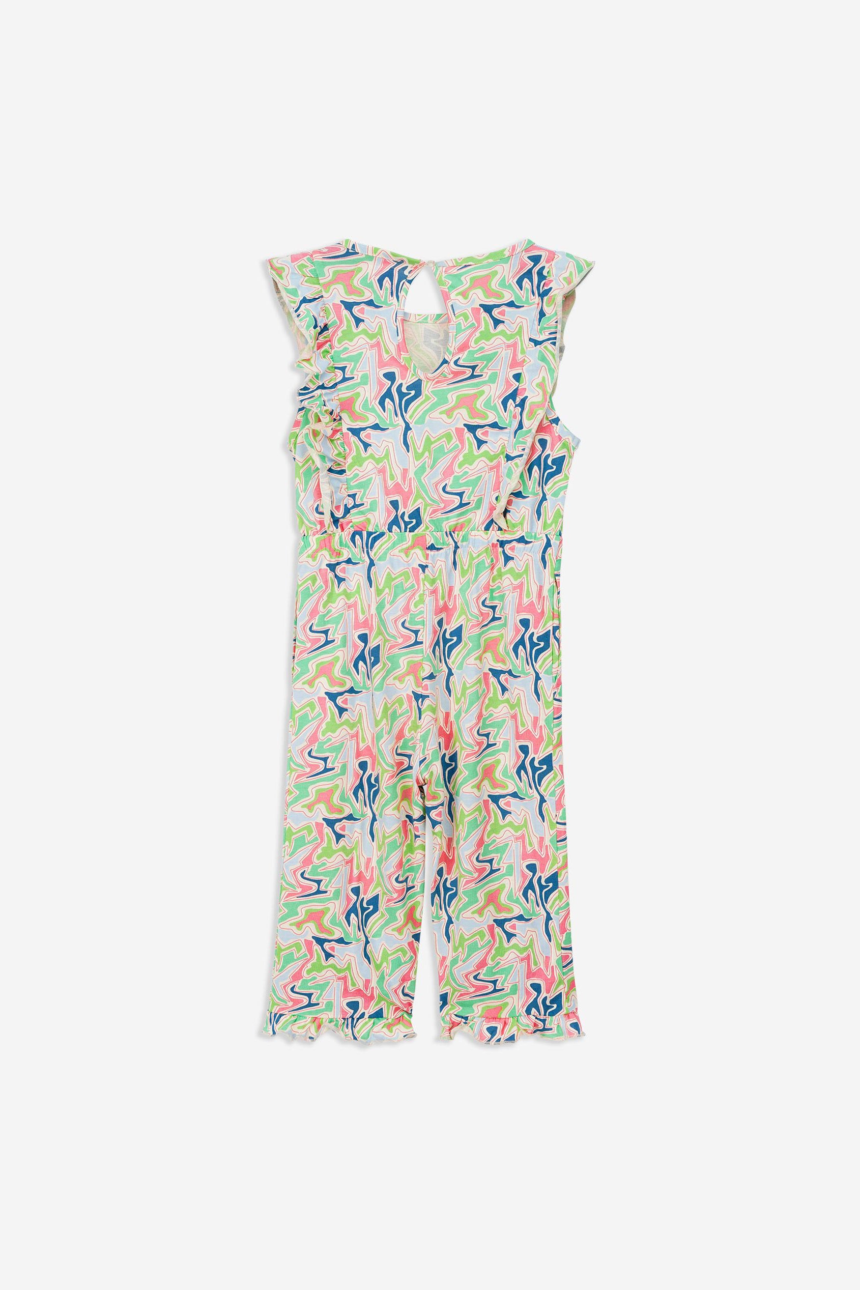 Girls Rainbow Fluid Print Jumpsuit (12/18mths-6/7yrs)
