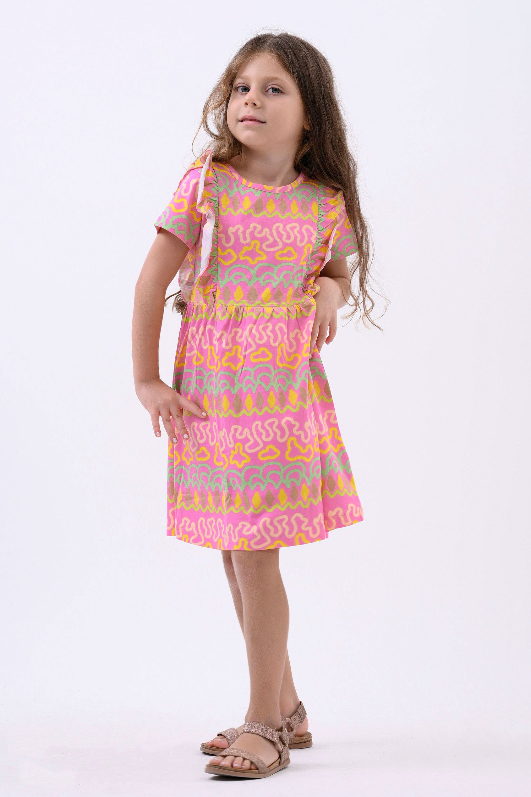 Girls Rainbow Print Dress (12/18mths - 6/7yrs)