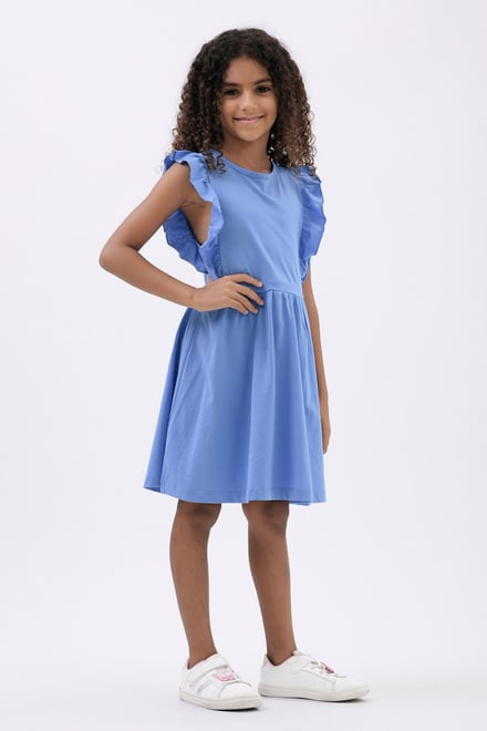Girls Ruffle Sleeve Dress (12/18mths - 6/7yrs)