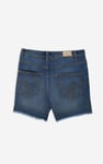 Raw Hem Skinny Denim Shorts