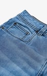 Raw Hem Skinny Denim Shorts