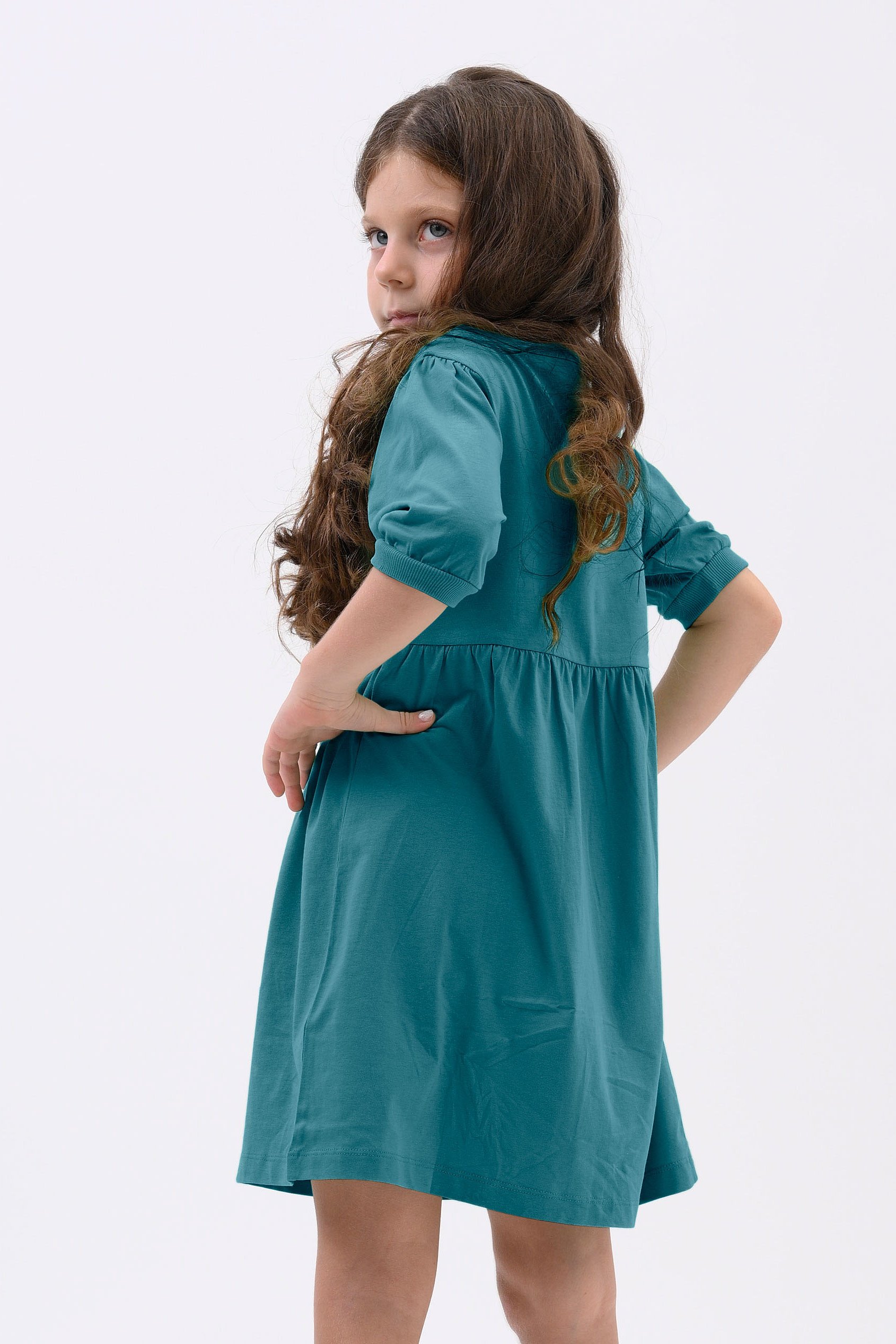 Girls Little Rabbit Puff Sleeve Dress  (12/18mths-6/7yrs)