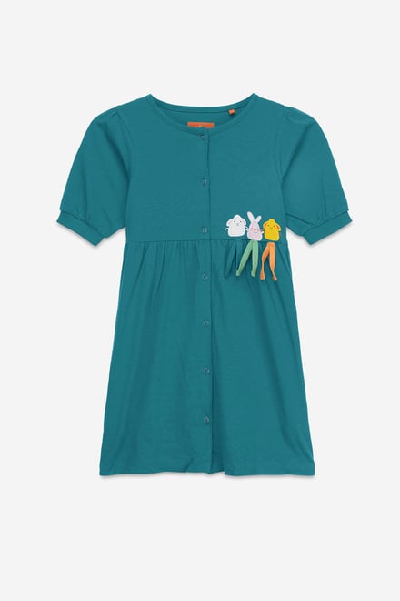 Girls Little Rabbit Puff Sleeve Dress  (12/18mths-6/7yrs)