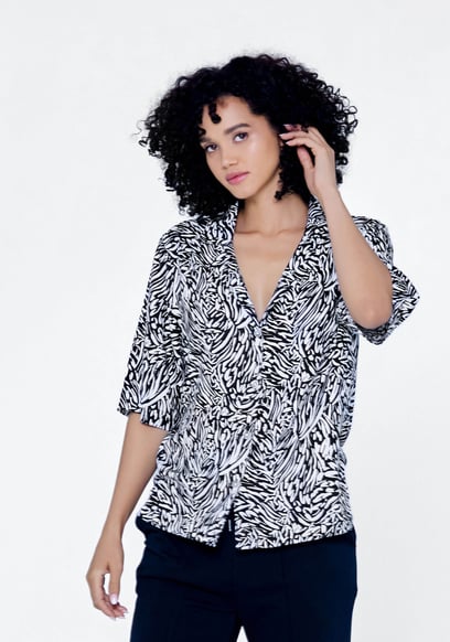 Animal Print Relaxed Shirt