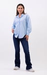 Long Sleeve Stripe Poplin Shirt