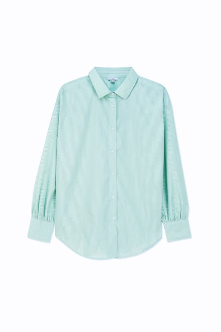 Long Sleeve Stripe Poplin Shirt