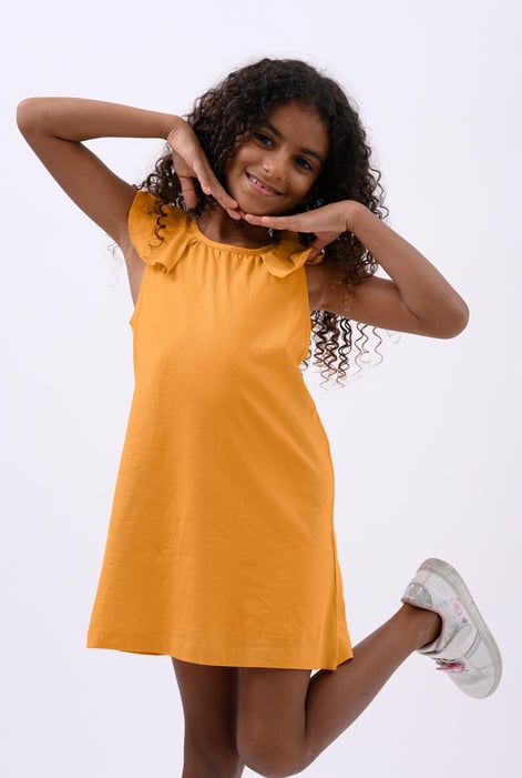 Girls Cream Ruffle Collar Dress (12/18mths-6/7yrs)