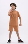Boys Wolf Print T-shirt & Shorts Set (3yrs-9yrs)