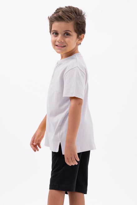 Button Placket With Front Cut & Sew T-Shirt