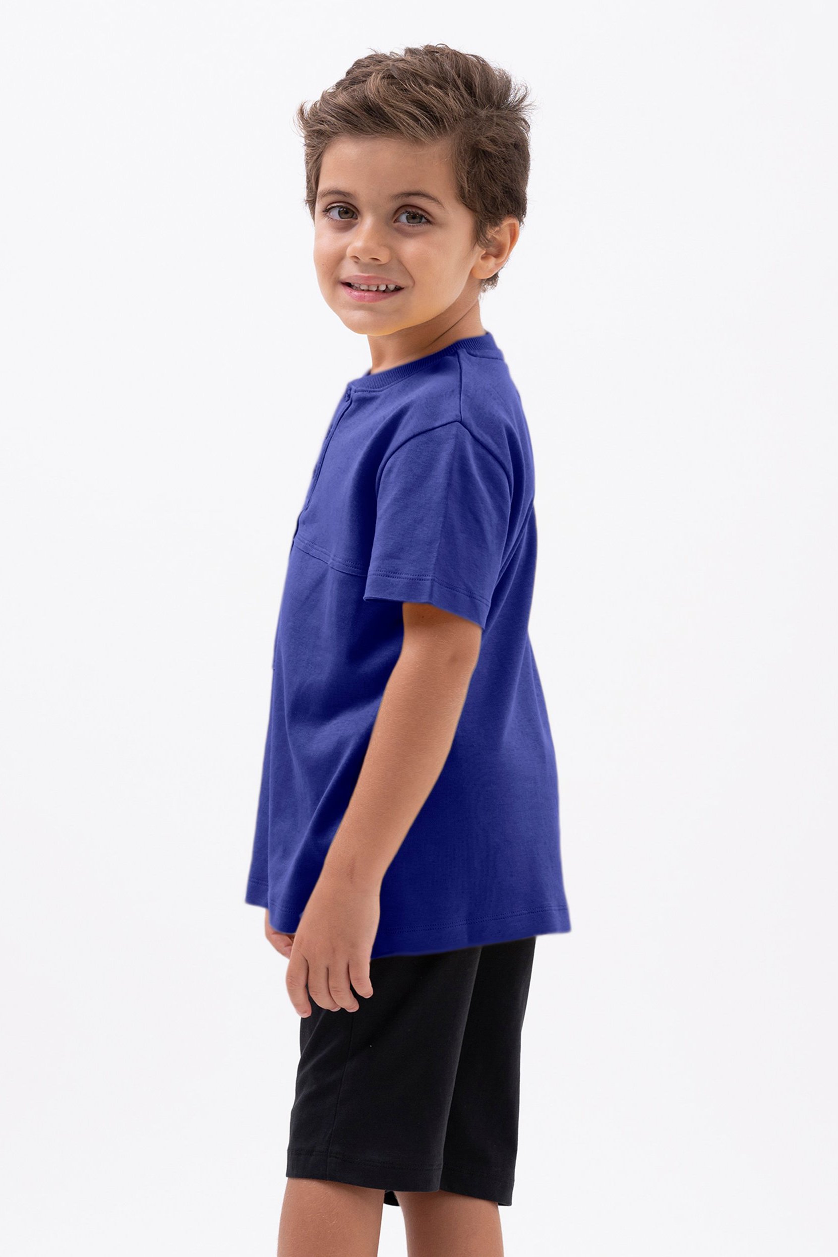 Button Placket With Front Cut & Sew T-Shirt