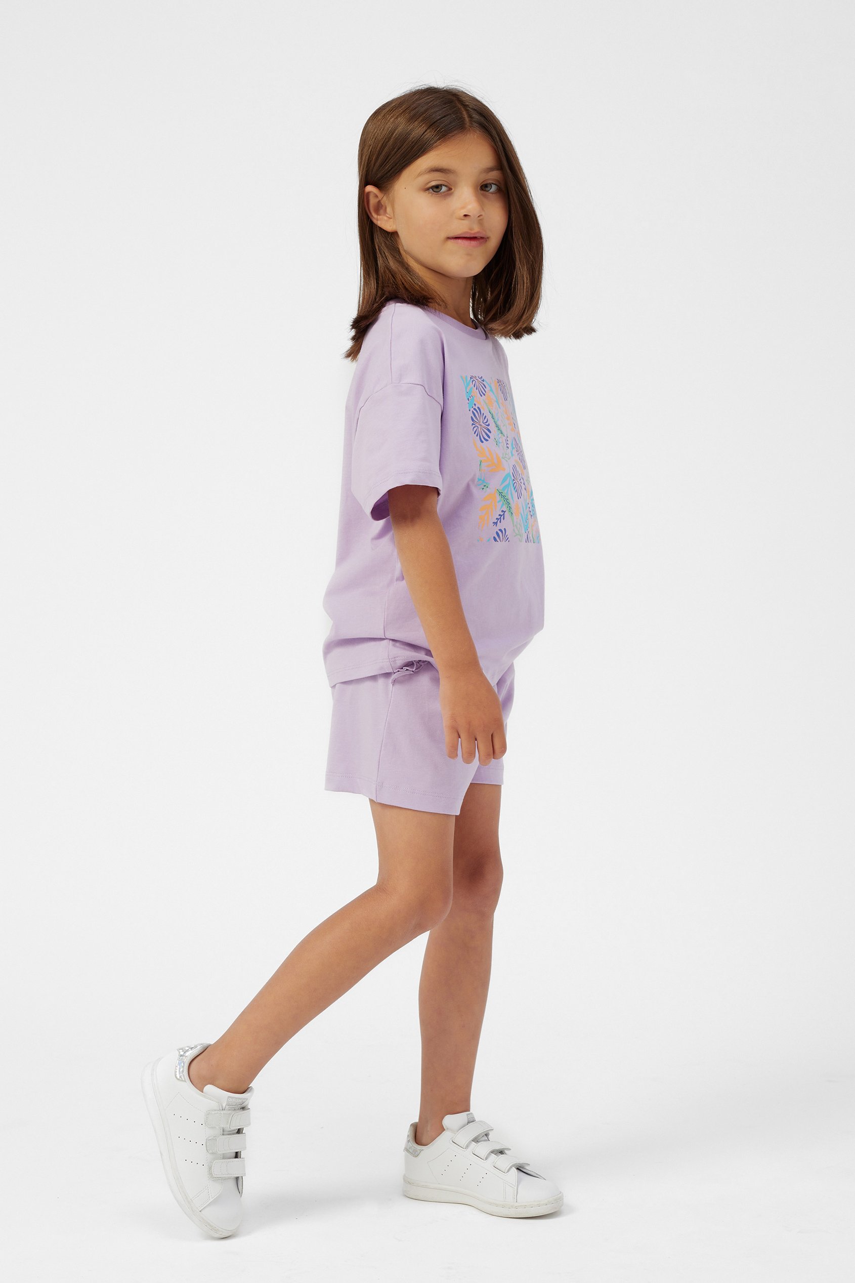 Girls Oversized Printed T-Shirt