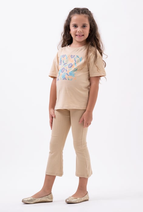 Girls Purple Oversized Printed T-Shirt