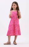 Girls Printed Tiered Strappy Jersey Dress