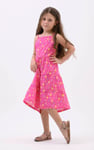 Girls Printed Tiered Strappy Jersey Dress