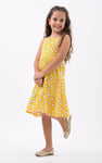 Girls Printed Tiered Strappy Jersey Dress