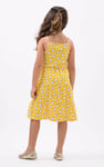 Girls Printed Tiered Strappy Jersey Dress