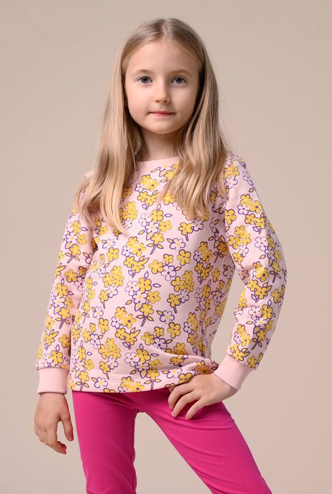 Girls Cream Floral Print Sweatshirt (5yrs-11yrs)