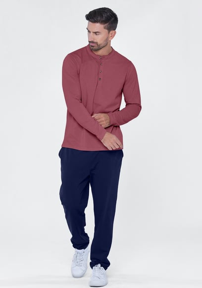 Men's Solid Pyjamas Set