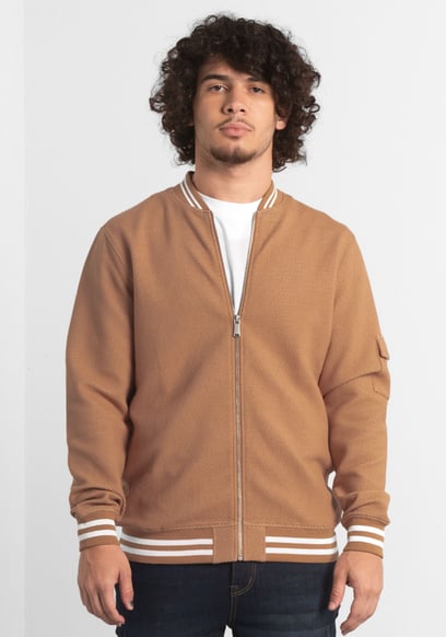 Heavy Waffle Bomber Jacket