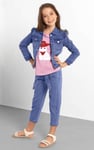 Girls Denim Belt Waist Paperbag Jeans (3/4yrs-8/9yrs)