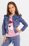 Girls Frill Shoulder Denim Jacket (2/3yrs-8/9yrs)
