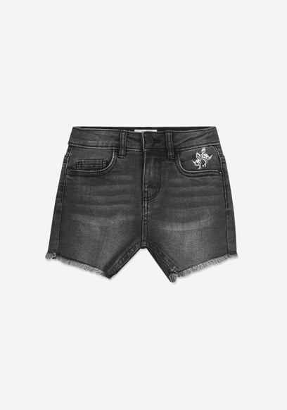 Girls Frayed Hem Embroidered Shorts(2/3yrs-8/9yrs)