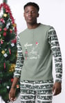 Mens Fair Isle Reindeer Print T-shirt