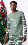 Mens Fair Isle Reindeer Print T-shirt