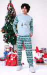 Mens Fair Isle Reindeer Print T-shirt