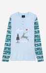 Mens Fair Isle Reindeer Print T-shirt