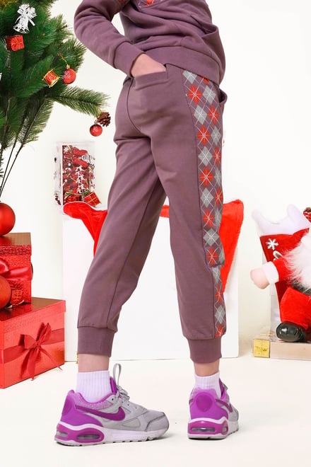 Girls Argyle Christmas Joggers (12/18mths-7yrs)