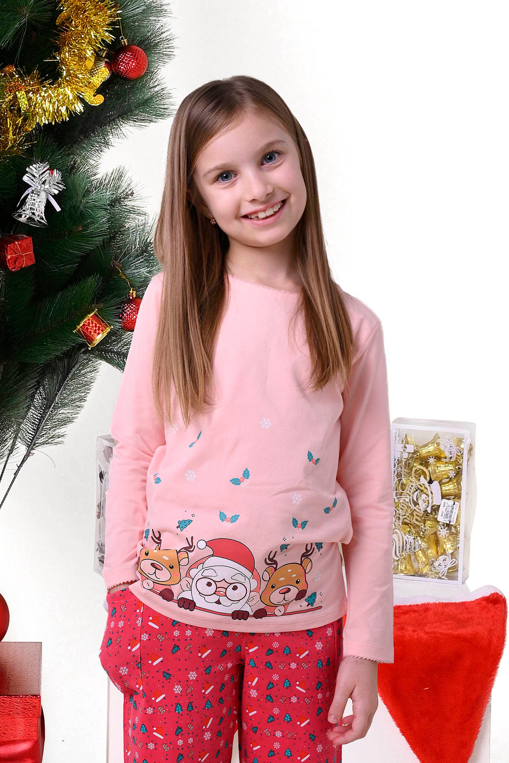 Girls Santa T-shirt (12/18mths-7yrs)