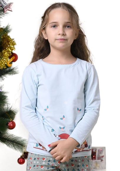 Girls Santa T-shirt (12/18mths-7yrs)