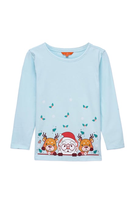 Girls Santa T-shirt (12/18mths-7yrs)